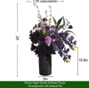 Capolavoro Floreale Royal Violet con Elegante Vaso Nero Opaco