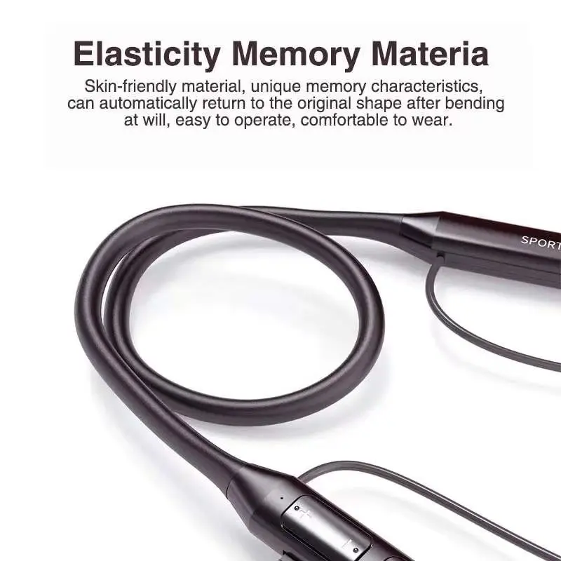 Multi-function Display for Bluetooths+MP3+FM Radio Wireless Neckband Earphone in Magnetic Earbud Design