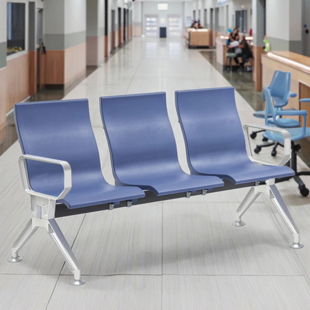 Cost-Effective Modern Steel Hospital Chairs with Standard Tube Frame for Cafeterias and Schools 2