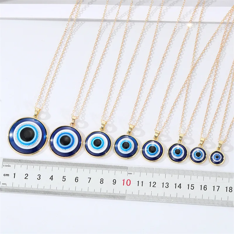 Turkish Evil Eye Necklace - 18 Or 24 Inch Pendant With Nazar Amulet For Protection