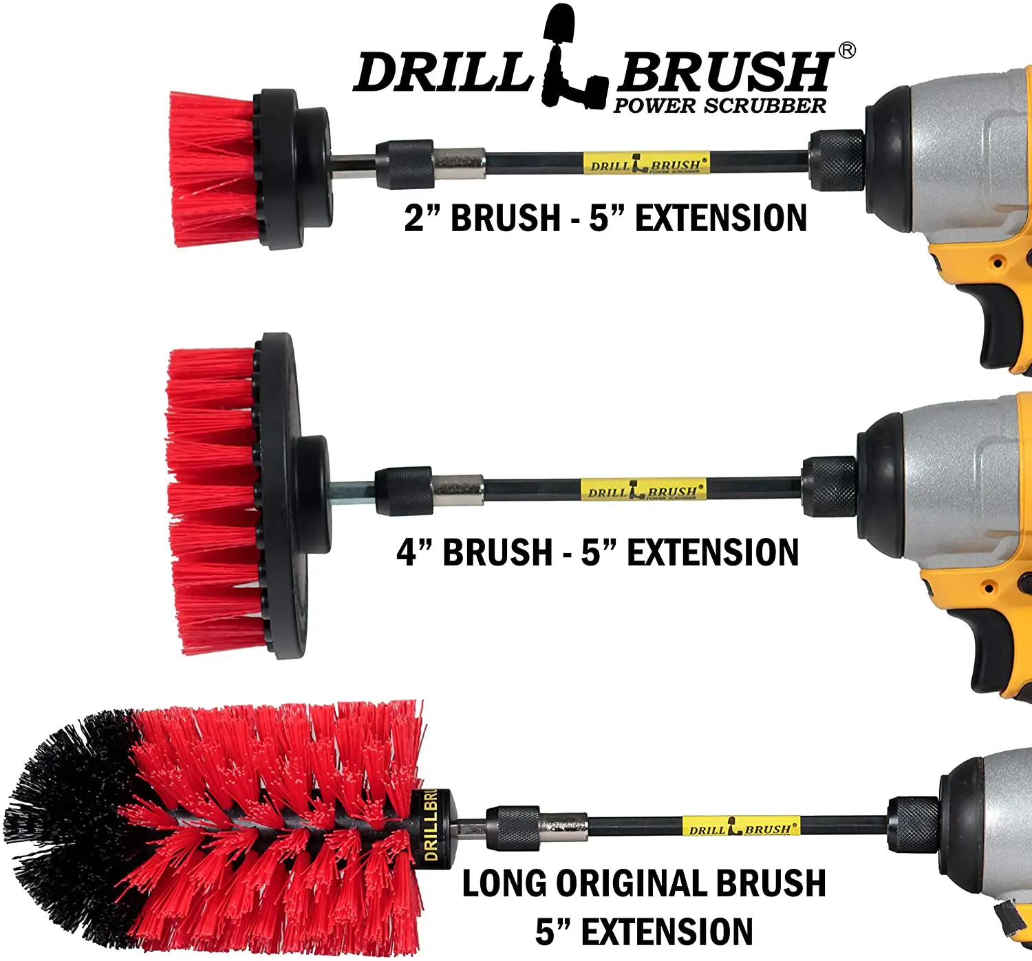 Fast Shipping 5 inch Drill Brush Scrub Brush Red from USA Seller 