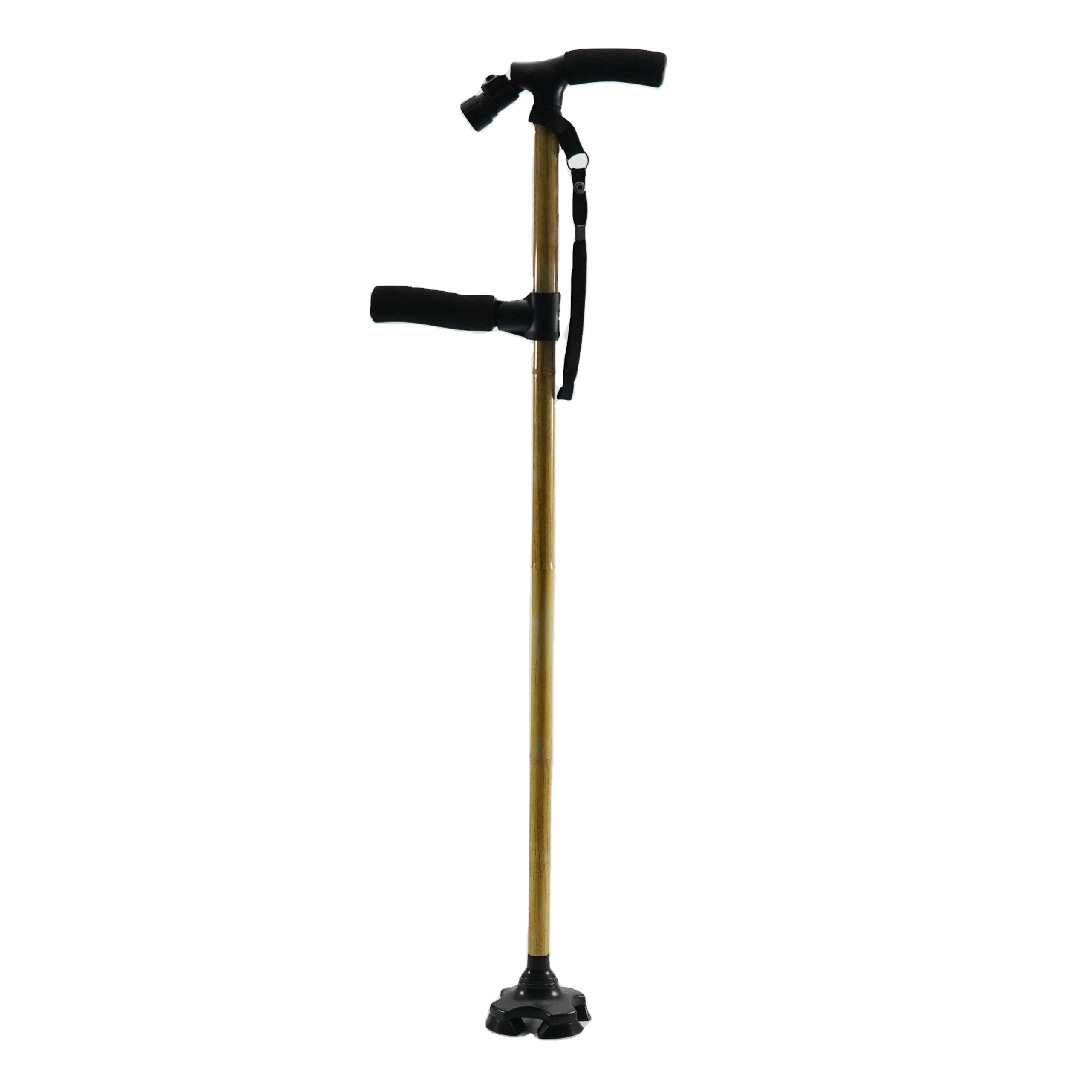 Men's Non-Slip Aluminum LED Adjustable Portable Walking Stick & Cane for Climbing Stairs and Rehabilitation Therapy