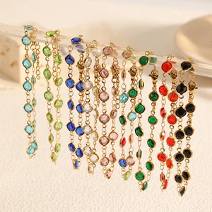 Colored Glass Diamond Fashion Wholesale Women's Bracelet Fashion Jewelry Making Bracelet Beads Charms