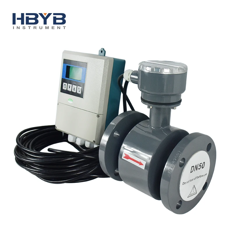 Electromagnetic Flow Meter Water Remote  Type 4  20ma Output Suppliers 8 Inch Concrete Chemical Liquid Flow Meter