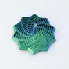 9cm blue green spiral star