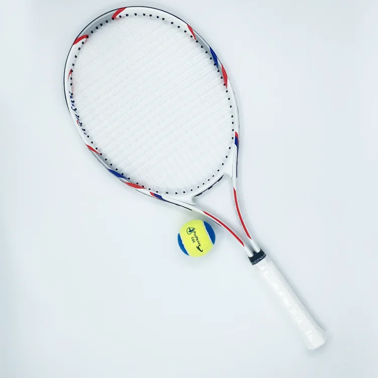 Professional tennis racket full carbon fiber/ glass fiber/ aluminum alloy racket 27inch with multifunctional sports bag