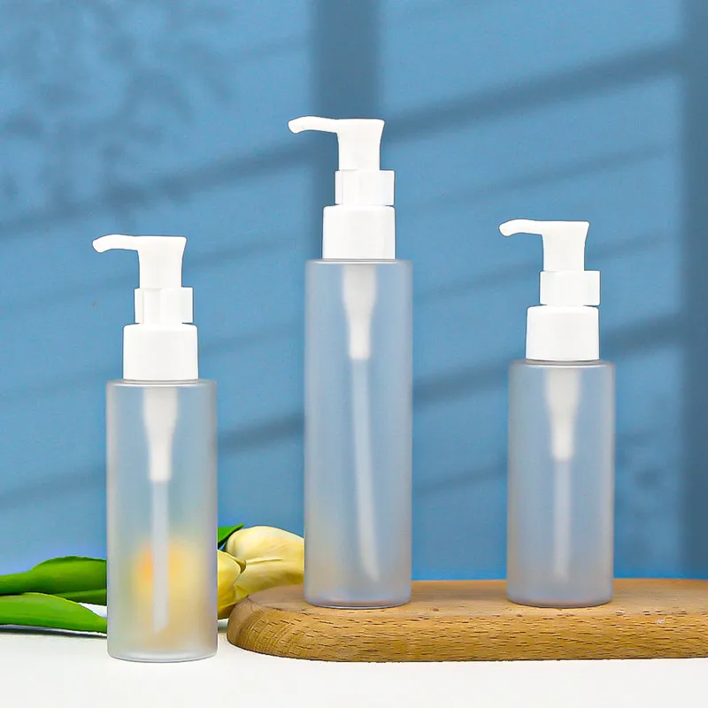 Lot De 3 Flacons à Pompe 150 Ml - Transparent - Pour Dissolvant, Démaquillant, Crèmes - Plastique PP
