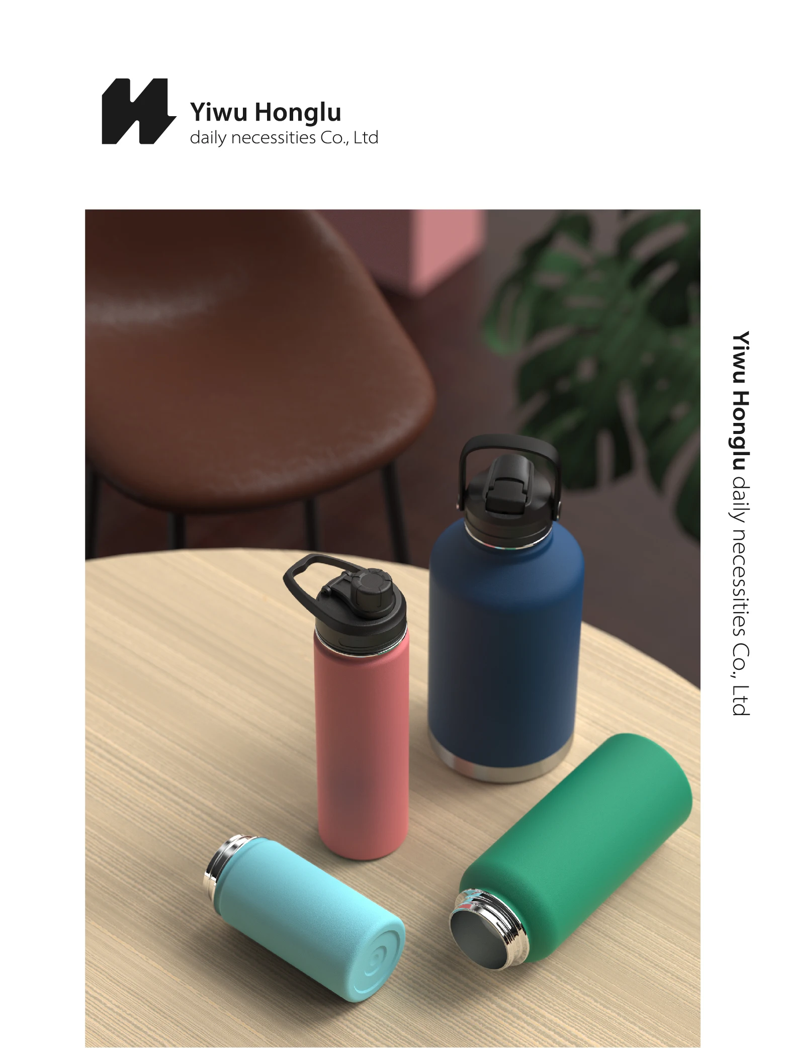 Custom Matte Water Bottle Stainless Steel Wide Mouth Water Bottle ...