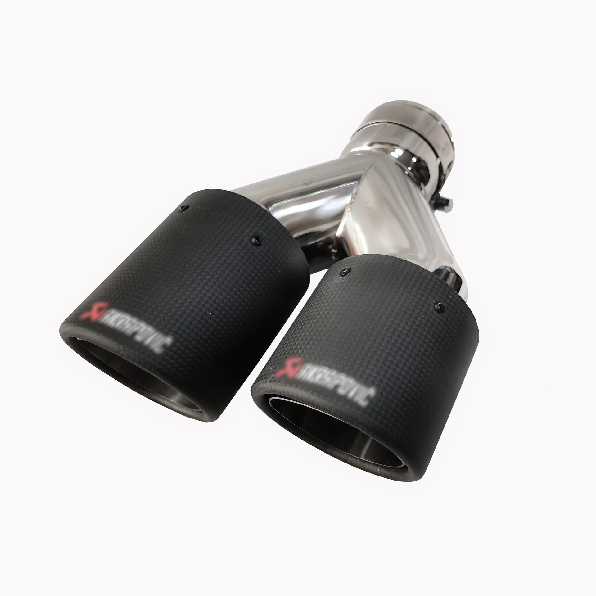 Carbon Fiber Y Pipe Exhaust Ak Double Row Stainless Steel Double Out