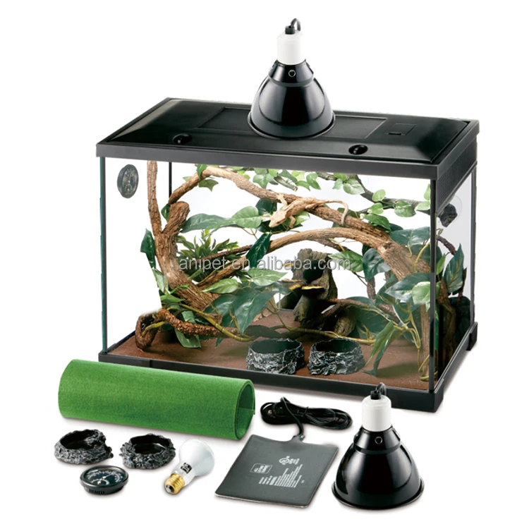 resun hot sale cheap reptile glass terrarium cage for frog gecko metal net climbing pet cage frog gecko snake