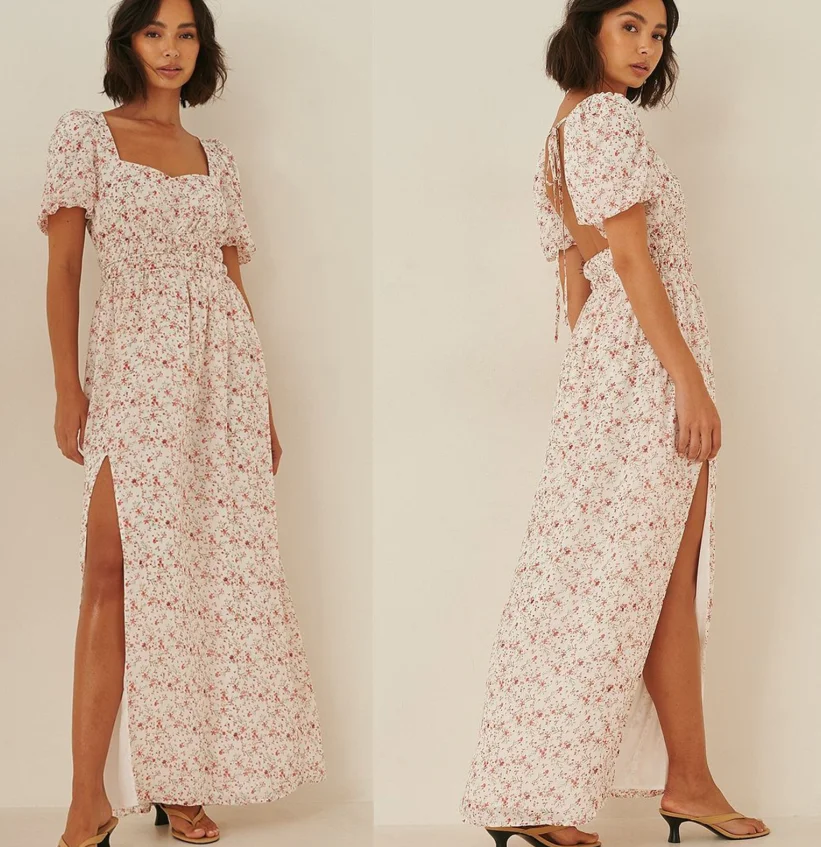 项目完结 系统自动填充内容 Buy 工厂夏季短袖修身粉扑女性服装 海关高品质连衣裙短袖修身粉扑女性服装 心形领口露背高品质舒适感觉海关女士厂短袖修身粉扑女性服装