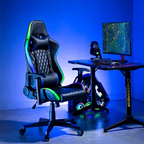 Brateck Gaming Chair Ultimate Comfort with RGB Lights - Main Image
