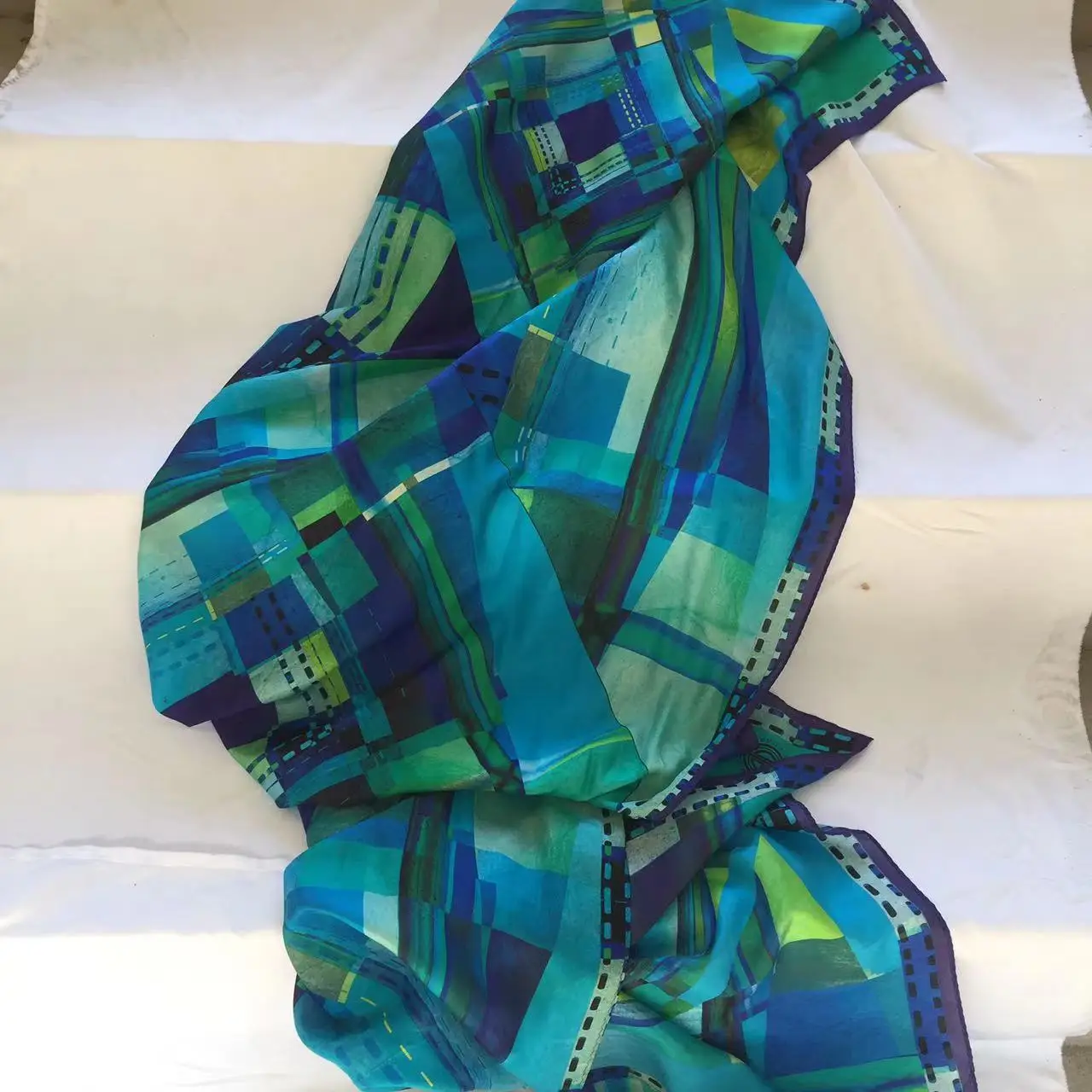 Habotai 8 мм шарф с ручной росписью 100% шелк длинный шарф Прямая поставка с завода цветной шарф Прямая поставка с завода