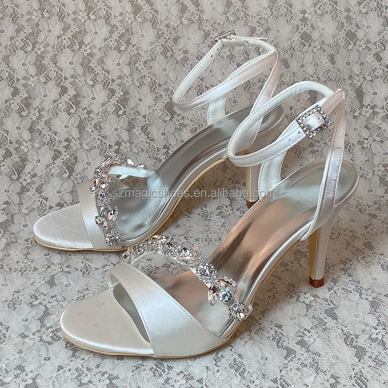 Sandalias para novia, zapatos de alta moda