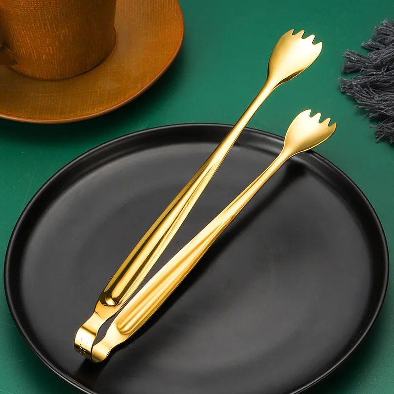 Customized Logo Wholesale 304 Stainless Steel BBQ Clips Kitchen Tongs Ice Accessories for Home Cooking Tongs supplier