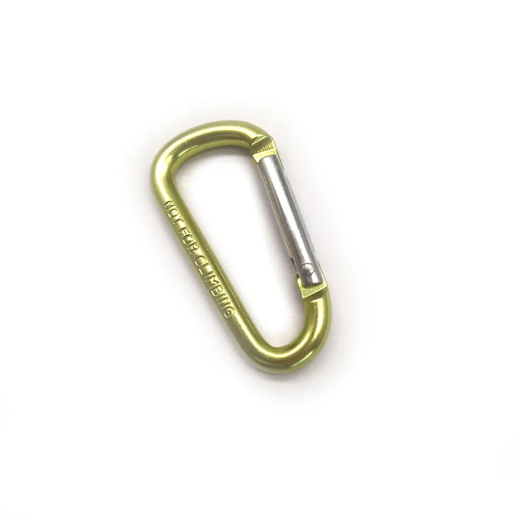 Decorative Color Snap Hooks Cup Hanging Bag Hook D Shape Aluminum Carabiner Keychain Hook