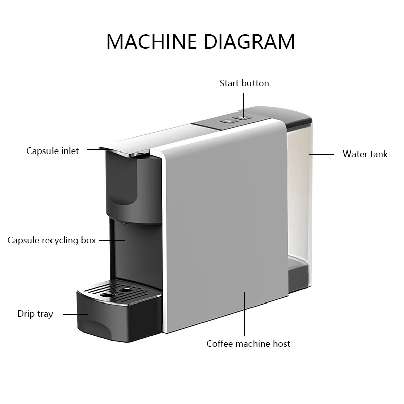 High Quality  Automatic Espresso Coffee Maker Capsule Coffee Machine