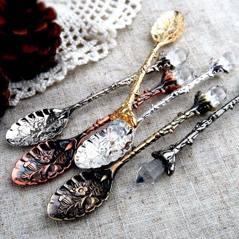 日渓美佐江　spiral spoon 真鍮 8 Springtime 7.5” 24k Electroplate Gold Spoons Japan Vintage