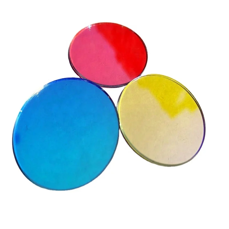 Factory Customized light yellow color Optical Filter hob445 holmium Glass