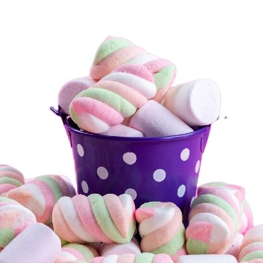 halal sweet short twist marshmallow candy