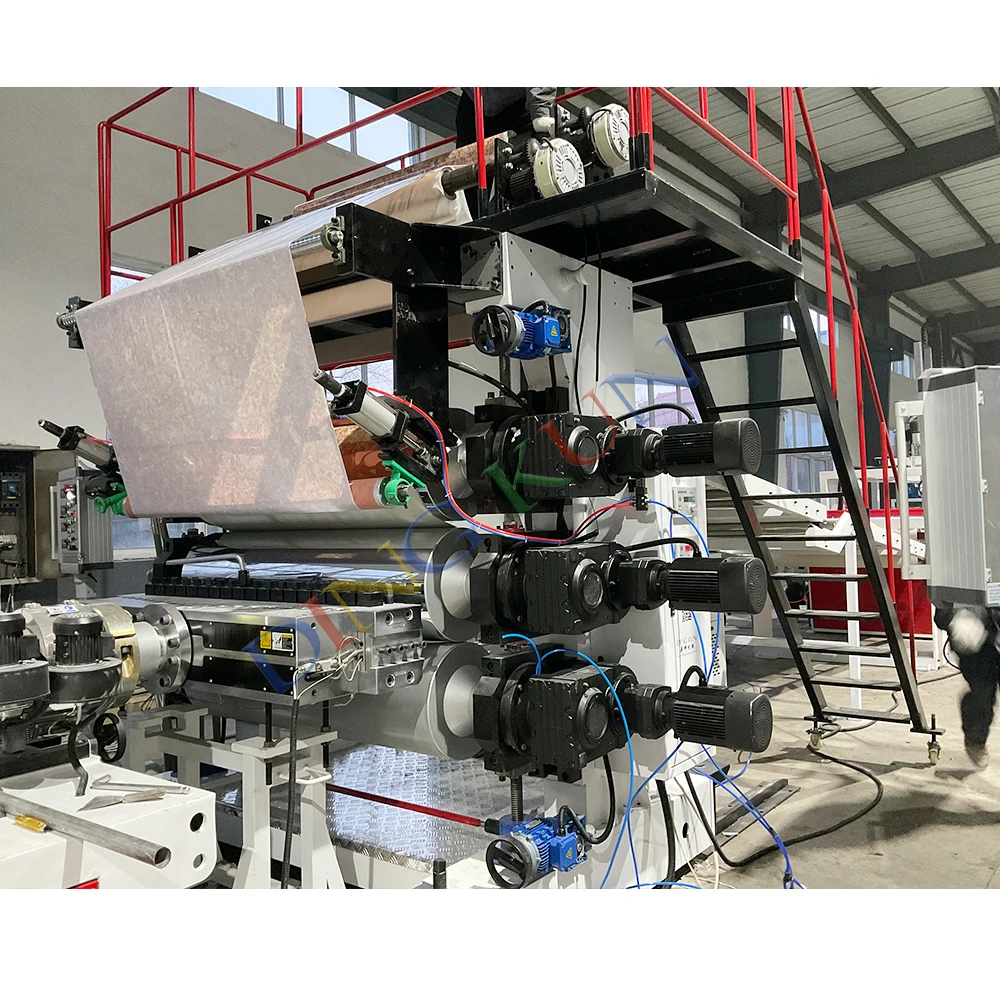 PVC Laminate Sheet Machine / UV PVC Marble Sheet Production Line / PVC Lamination Decorative Wall Panel Making