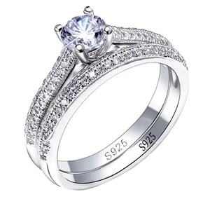 Custom Fashion Luxury Gemstone S925 Jewelry High Quality 925 Sterling Silver Wedding Ring