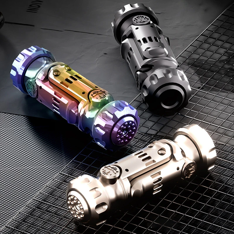 New Fidget Spinner Metal Miniature Launch Toy Gun With Ejectable Shells Stress Relief Finger Toys for Adults Kid