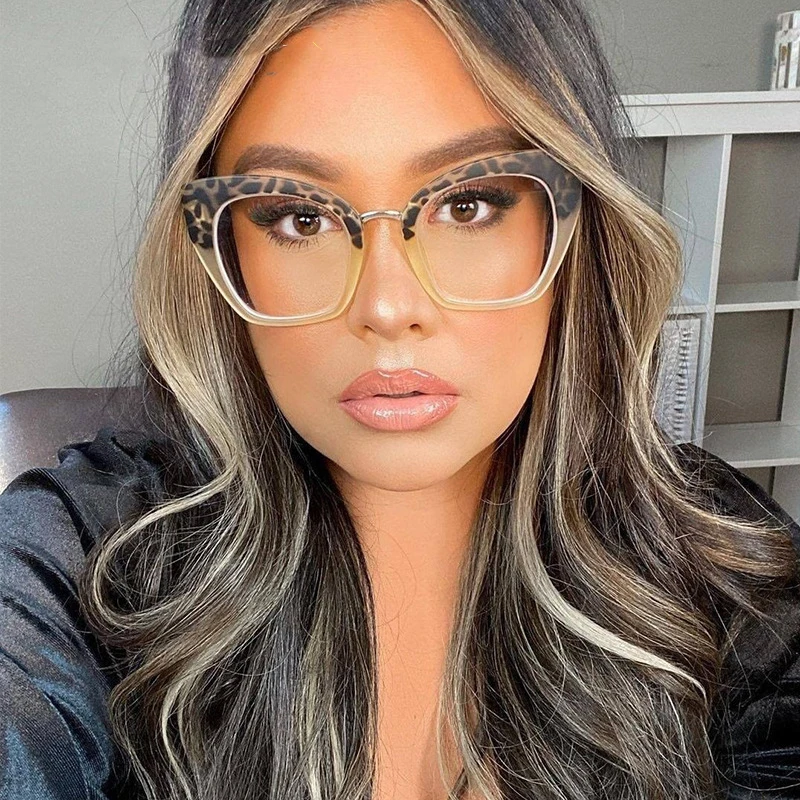 Cat Eye Glasses Large Geek Glasses Black Geek-Chic Cat-Eye Rimless