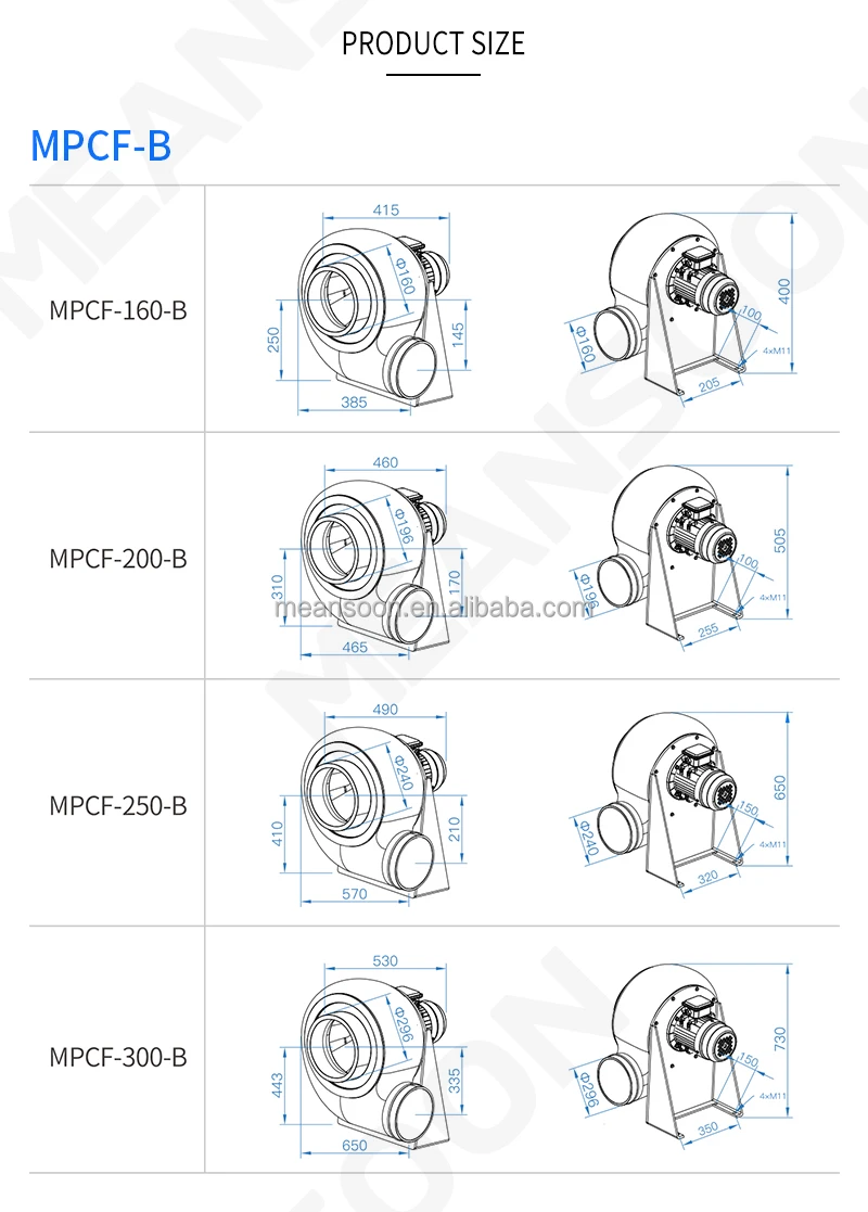 Mpcf-250-b2t-vf Duct Fan, Plastic, IP54 - detail 10