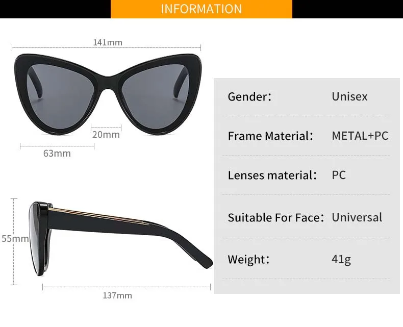 Gafas De Sol Con Gradiente De Ojo De Gato Para Mujer,Lentes De Sol Con  Marco Grande,Personalizadas,A La Moda - Buy Gafas De Sol,Gafas De Sol De  Las Mujeres,Gafas De Sol De Moda