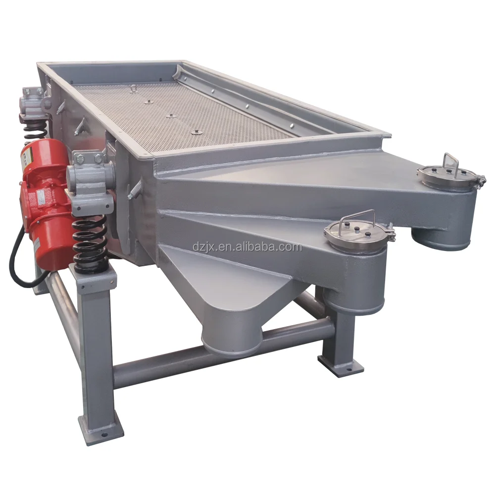 DZJX Limestone Hot Durable Linear Vibrating Screen for Plastics Coal Powder Soybean Vibro Screening Wood Pellets