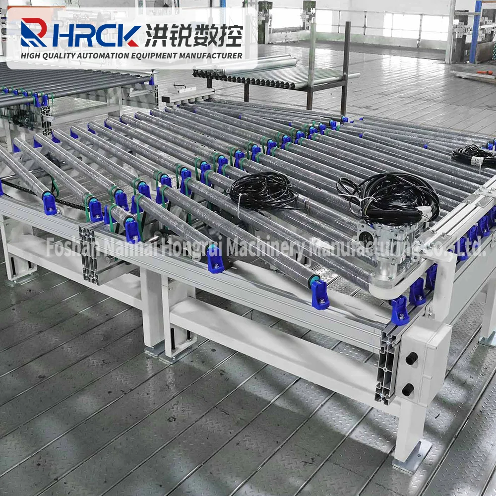 Hongrui Flexible Double Row Oblique Roller Automatic Conveyor Oblique Roller Conveyor for Feeding OEM