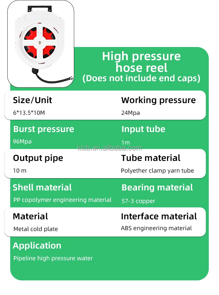 Wallmounted Auto Retractable Air Water Electric Hose Reel Combination