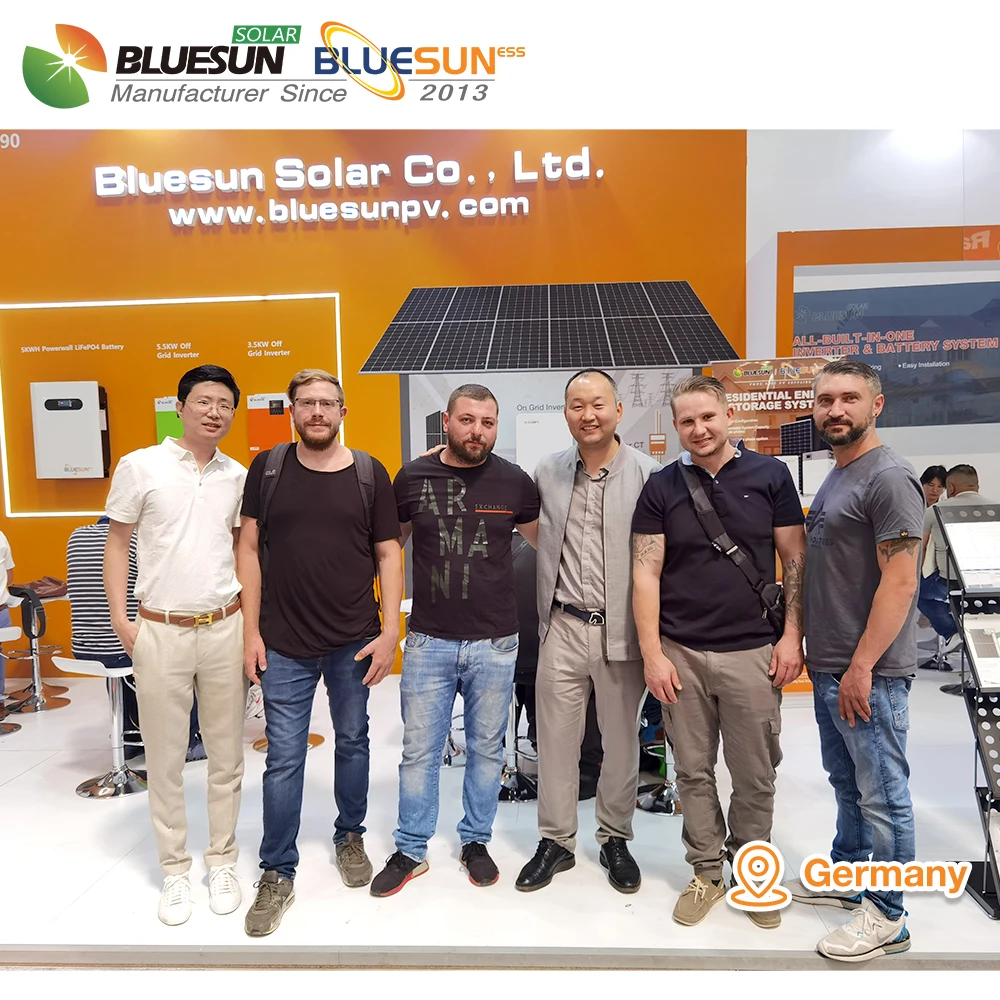Монокристаллическая солнечная панель Bluesun 400 Вт 440 450 480 12 В PV модуль готовая к отправке