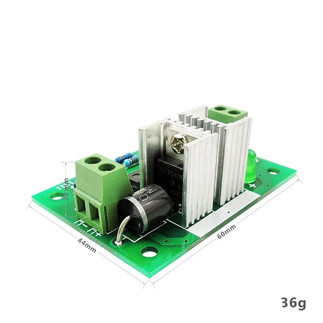 Taidacent 12 вольт DC контроллер скорости двигателя PCB B100K потенциометр DC 12 V 24V 3A 6A PWM контроллер двигателя