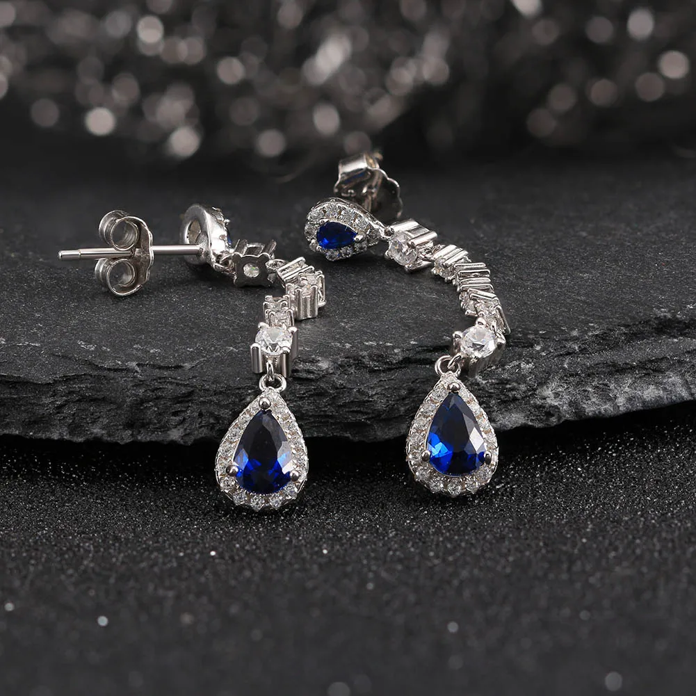Nuevo Sencillo Y Elegante Plata Esterlina Perla Gota De Agua Pendientes Para Las Mujeres Marca Joyer