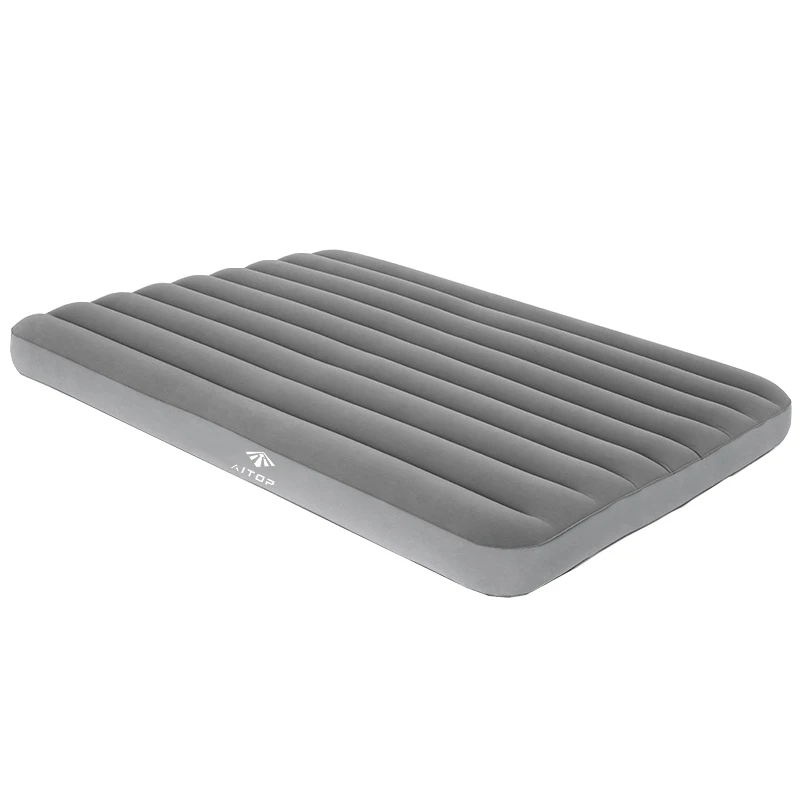 Inflatable Bed Double Flocked Folding Air Mattress Portable Thickening