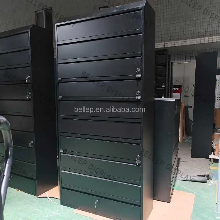 Lockable Cigarette Display Rack - Modern & Secure Design