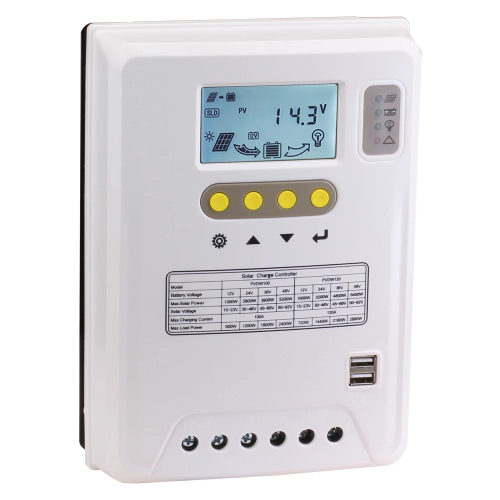 Regolatore Solare Con USB Regolatore Di Carica Solare PWM 30A - Controller Per Pannelli 12V/24V Con Doppia USB Regolatore 12V 24V Automatico - 4