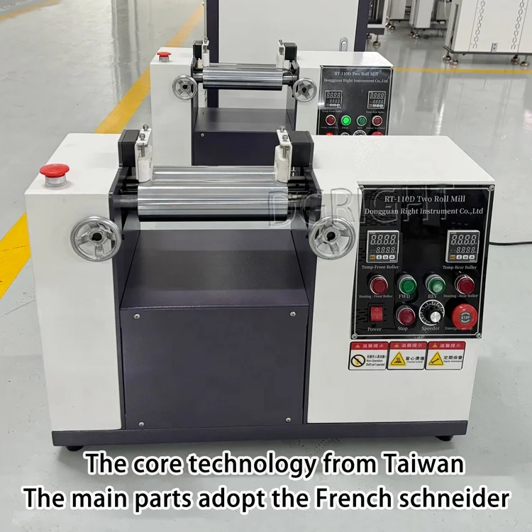 Automatic Mini Rubber Sheet Roller Machine Small Silicone Rubber Open Mixing Two Roll Mill