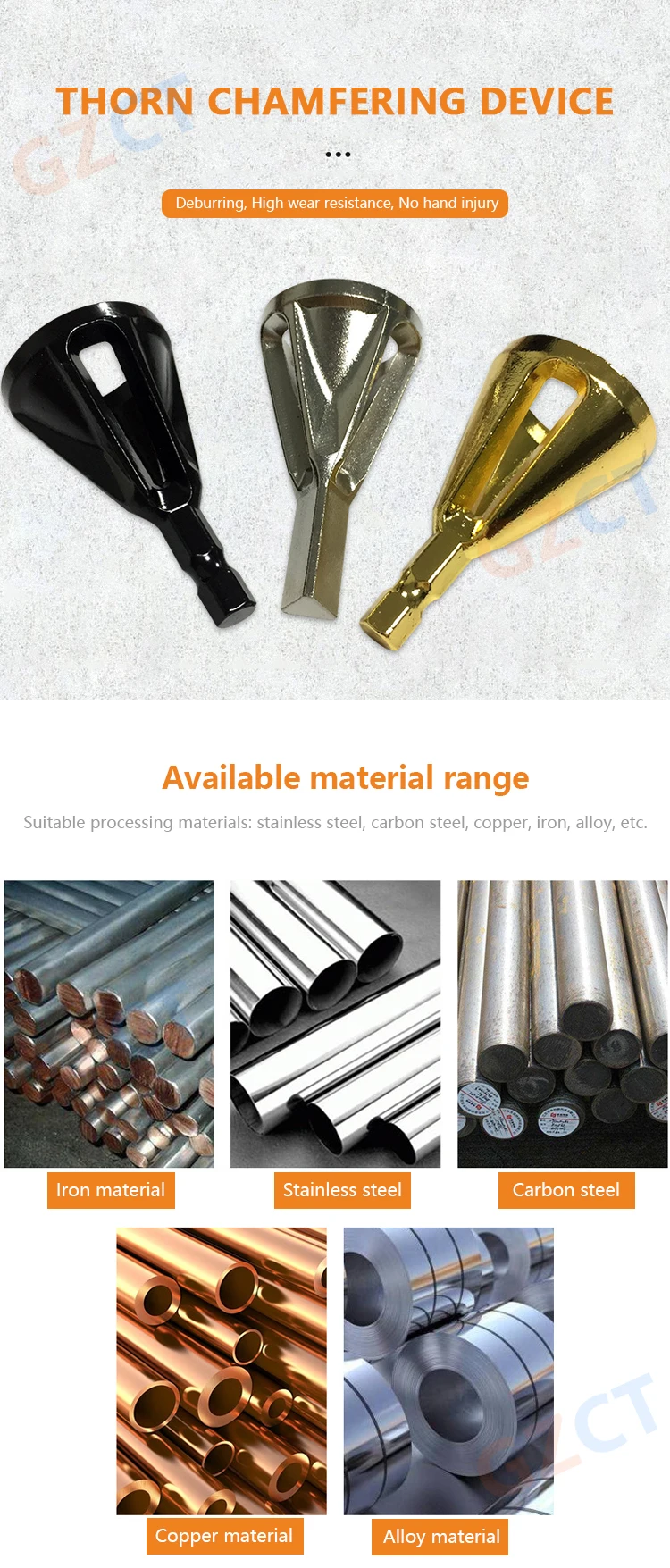 Deburring External Chamfer Bolt Deburring Tool Drill Bit For Fast Burr