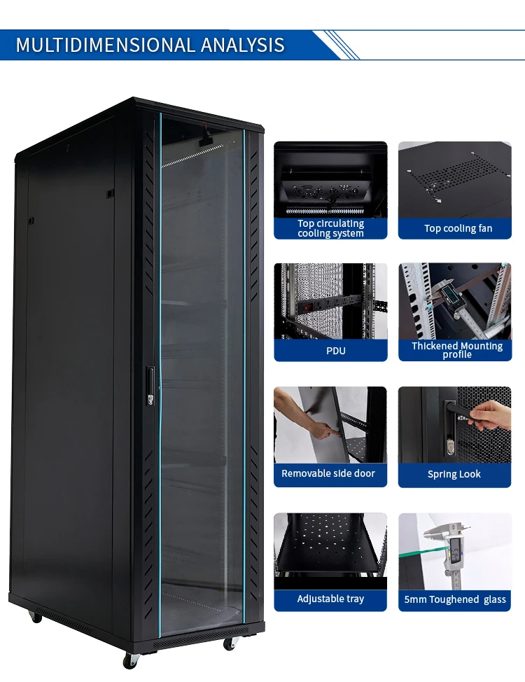 19 Network Cheap Server Rack 18u 20u 22u 24u 27u 32u 36u 42u 47u Indoor Network Server Switch Cabinet