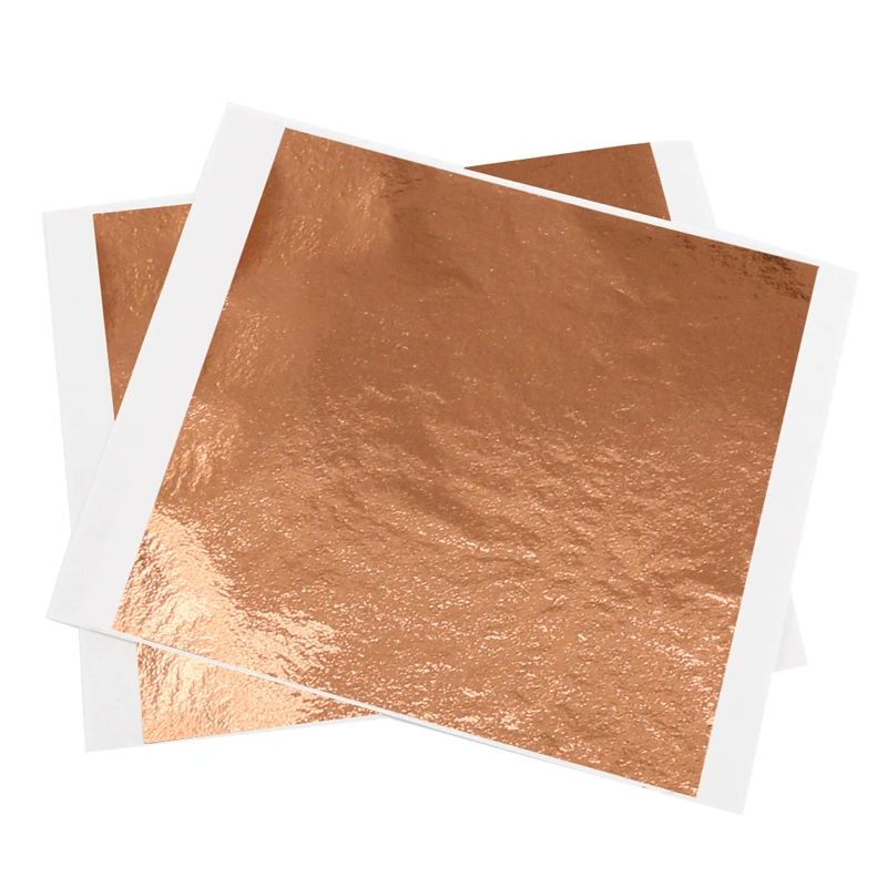 13 x 13.5cm Taiwan Rose Gold Foil Sheets for Sculpture Crafts Home Wall Frame Furniture Nail Decoration