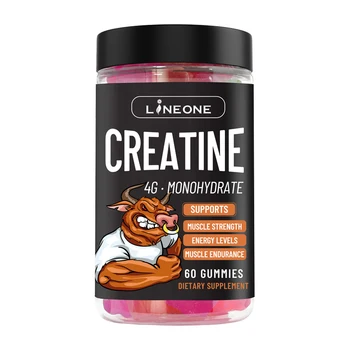 Private Label Creatine Monohydrate Gummy Muscle Building Supplements For Pre Workout for Women and Men