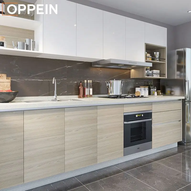 Oppein Organizer Australian Cheap Melamine Wood Modern With Top Kitchen