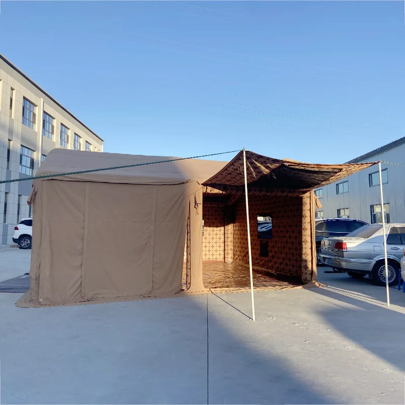 Kcce Qatar Canvas Tent Inflatable Camping Tent Outdoor Waterproof Outdoor Traveling Hiking Air