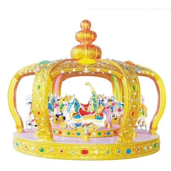 New Patent Design Theme Park Amusement Park Rides Romantic Royal Crown Carousel For Sale