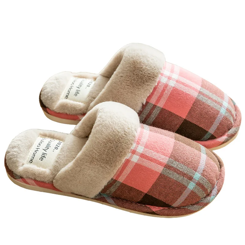 plaid slippers ladies