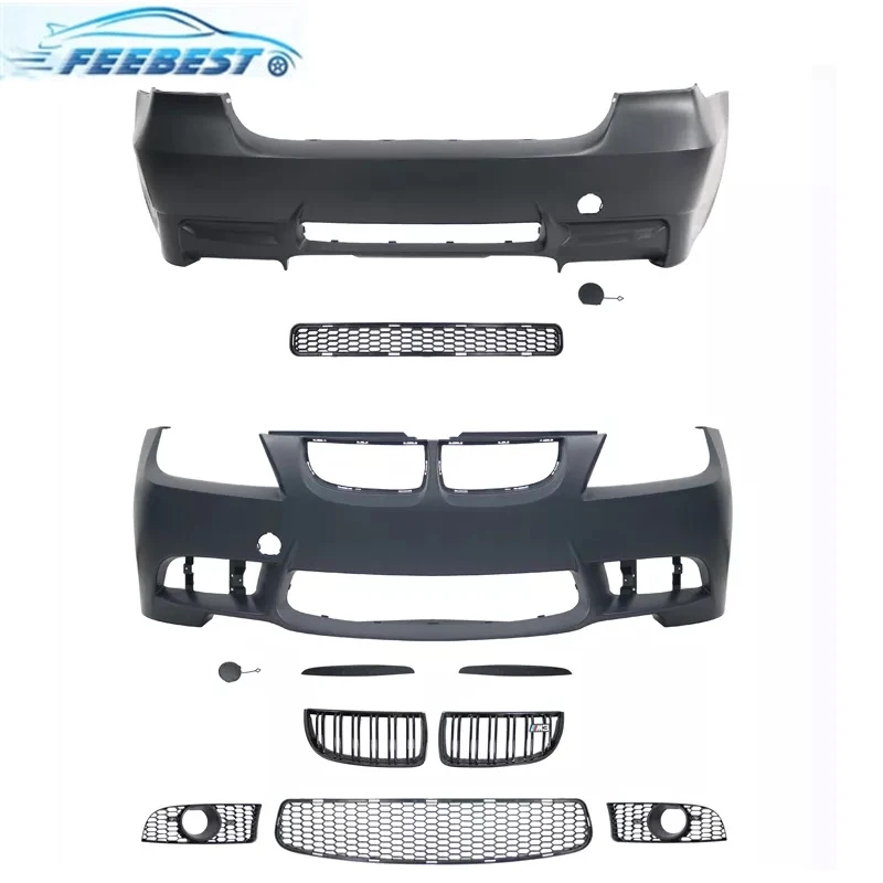 Car Auto Parts Body Kit Front Bumper Rear Bumper Grille Side Skirts For BMW E90 3-Series 2005-2008 Modified To M3 Sedan