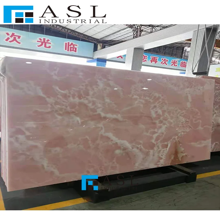 Factory direct large Italy pink color onyx marble slab pink flooring  south african pink onyx  bathtub tile